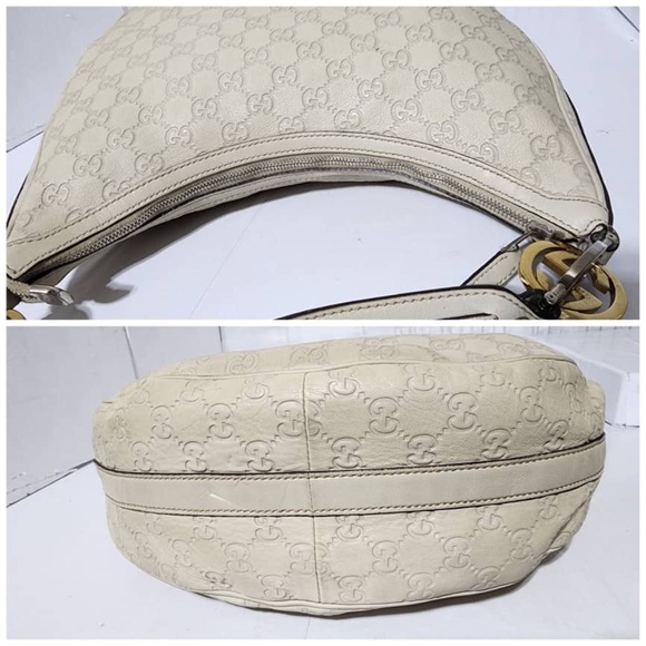 Authentic GUCCI Guccissima Medium GG Twins Hobo Bag Off White - Picture 7 of 16
